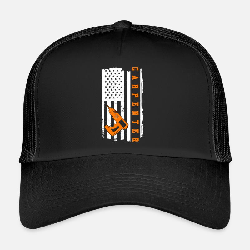 Carpenter Flag USA Carpenter Trucker Cap
