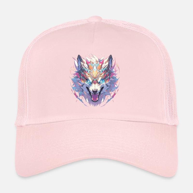 Wolf Wölfe Tier Wildtiere Wolfkopf Trucker Cap