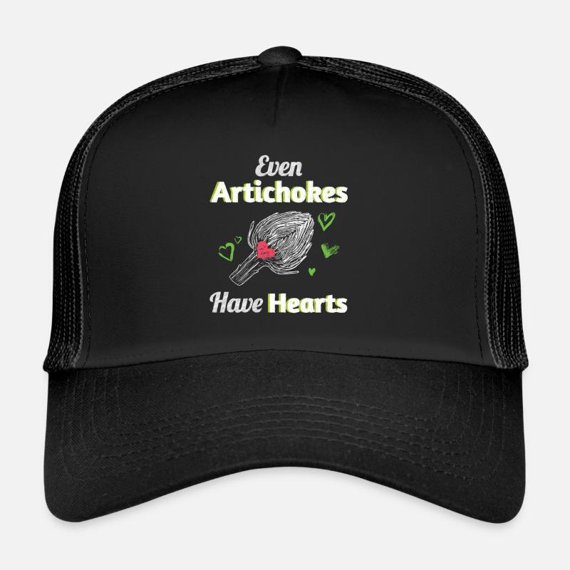 Les artichauts ont des cœurs Artichauts Vegan Casquette trucker 