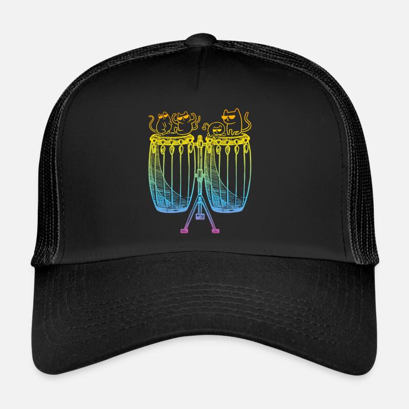 Conga With Cats Conga Player And Cat Lover Conga D Trucker Cap