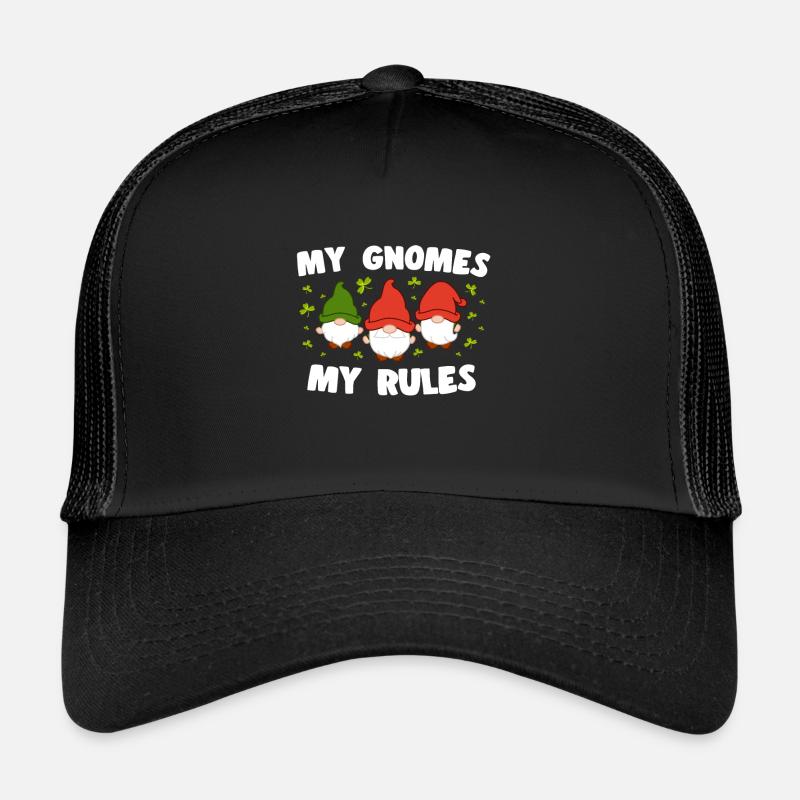 My Gnomes My Rules Loverleaf Yard Garden Gnome Trucker Cap