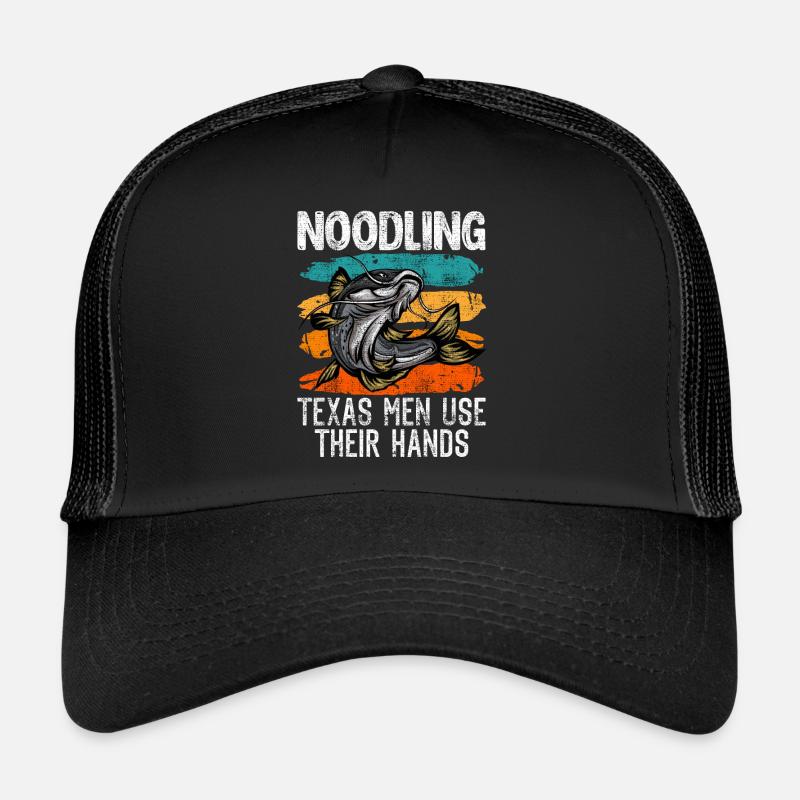 Flathead Noodling Real Men use their hands Trucker Cap