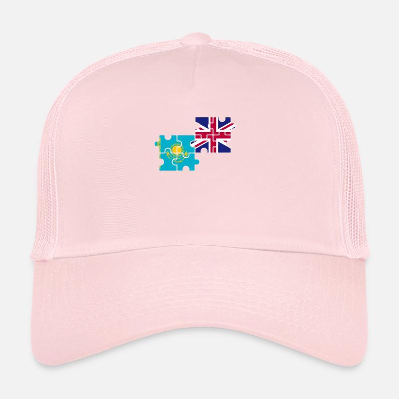 Kazakhstan Drapeau du Royaume-Uni Kazakh britannique Casquette trucker 