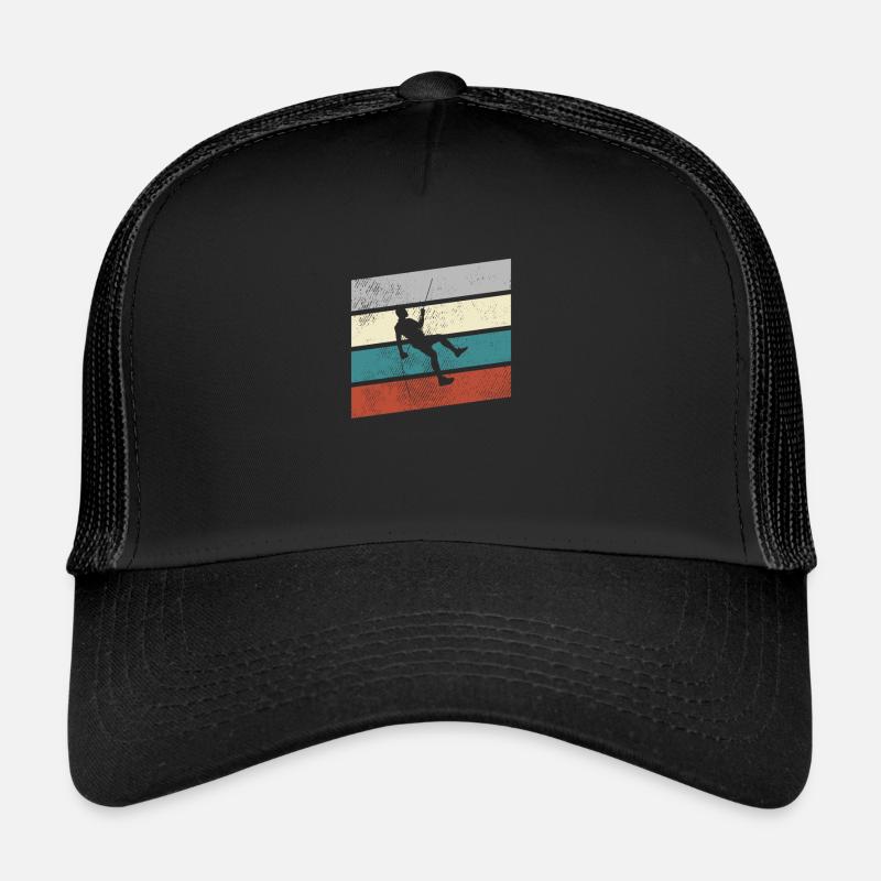 Klettern Retro - Trucker Cap - Schwarz/Schwarz