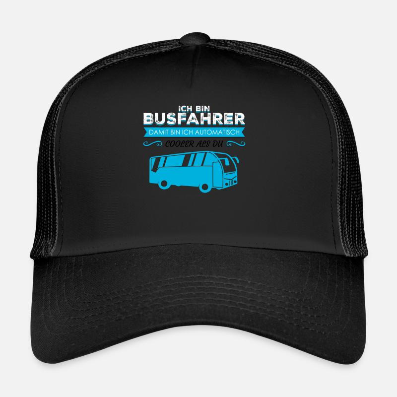 Busfahrer Linienbus - Trucker Cap - Schwarz/Schwarz