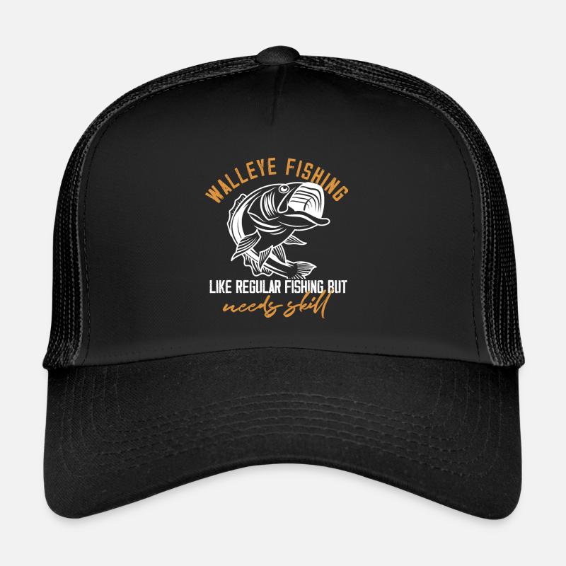 Walleye Fishing like regular fishing but needs - Trucker Cap - Schwarz/Schwarz