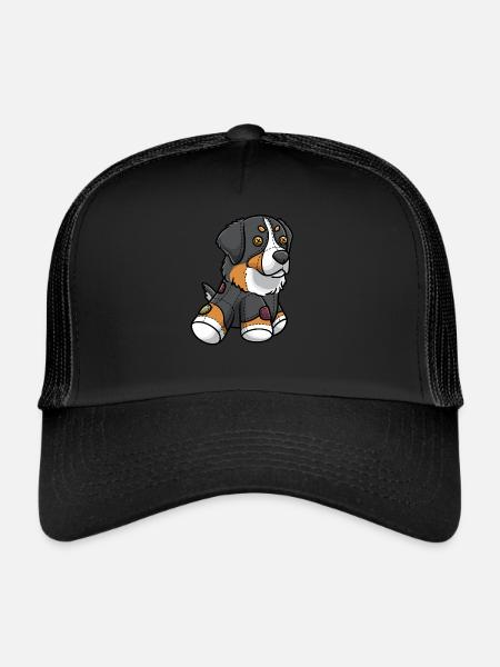 Bernese Mountain Dog Dog Bouvier Bernois As - Casquette trucker  - noir/noir - Devant