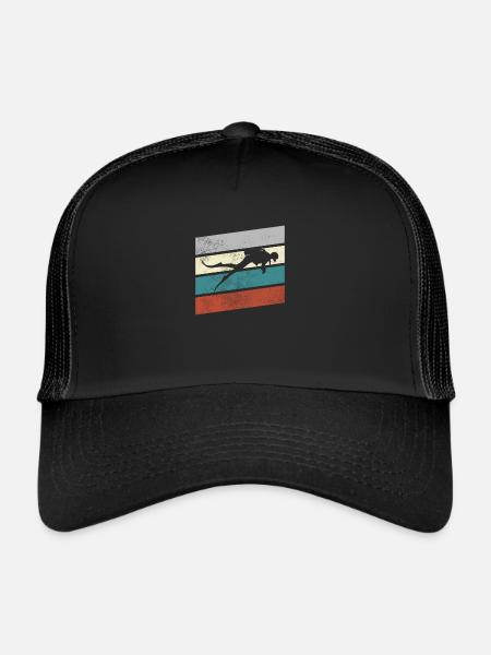 Plongée Rétro - Casquette trucker  - noir/noir - Devant