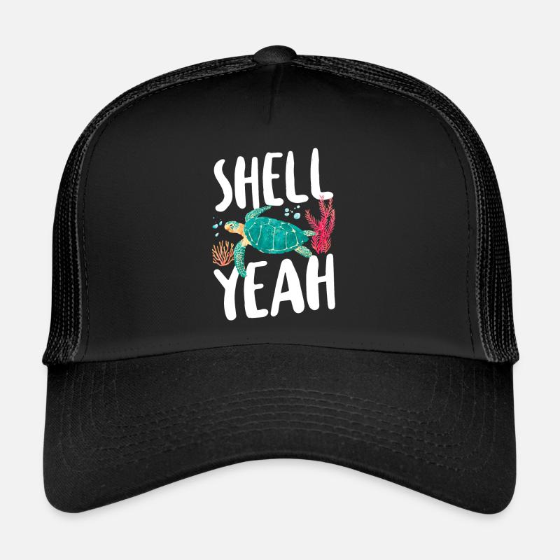 Sea Turtle Tortoise Pun Shell Yeah Trucker Cap