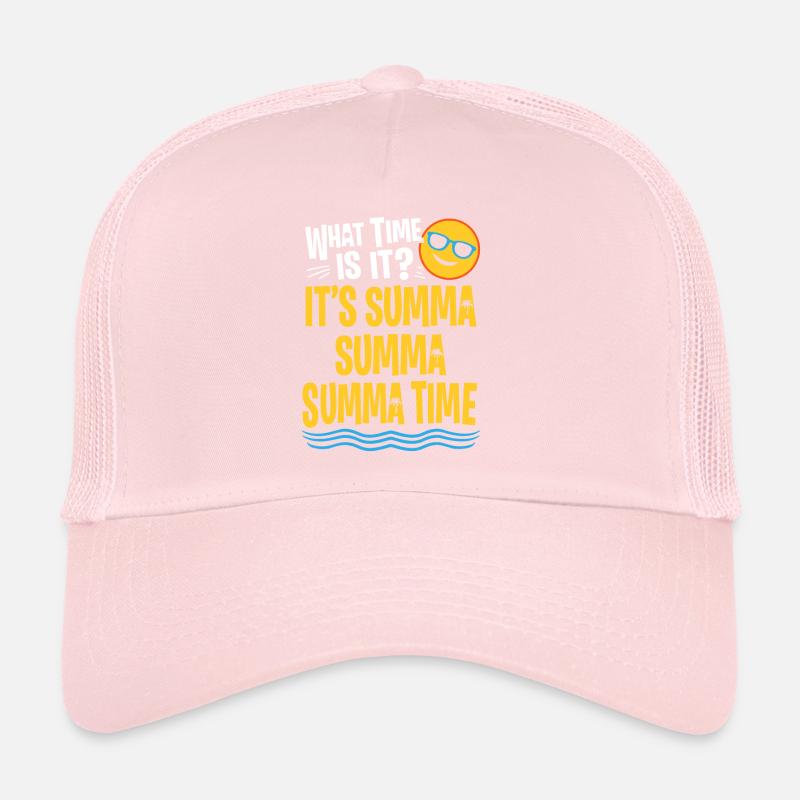 Funny Last Day of School Summer Time Palm Tree Trucker Cap