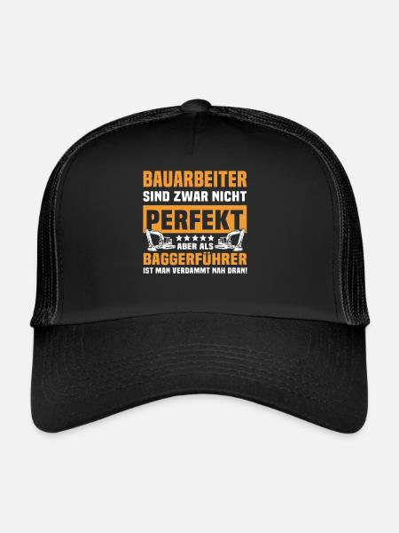 Baggerführer Bagger - Trucker Cap - Schwarz/Schwarz