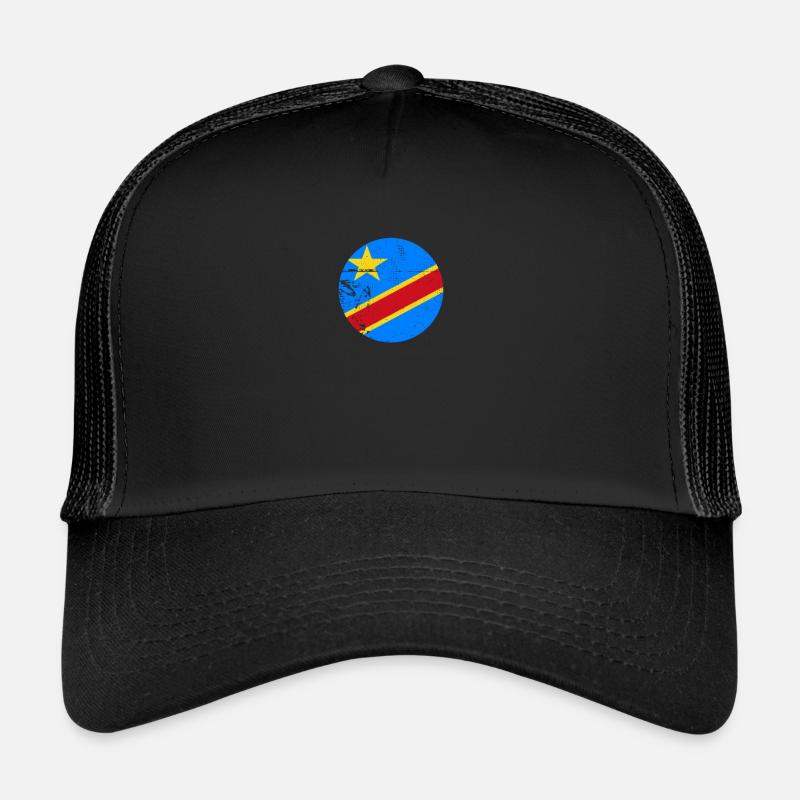 DR Congo Vintage Congolese Flag Congolese Trucker Cap