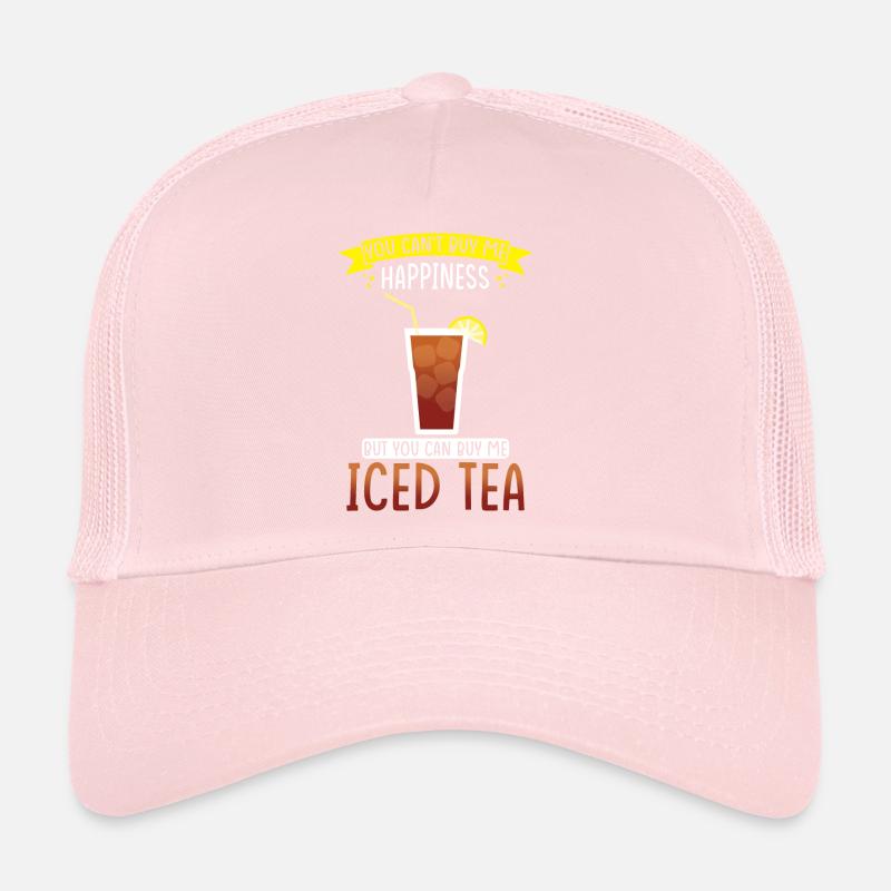Conception de boisson au thé glacé Restez calme et thé glacé Casquette trucker 