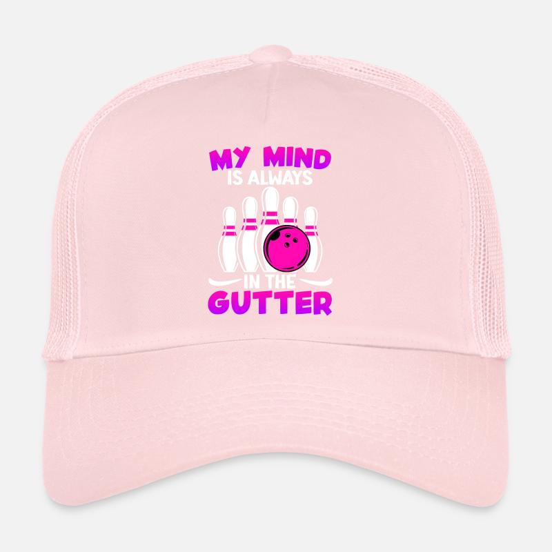 Bowling Funny My Mind is Always in Gutter Trucker Cap