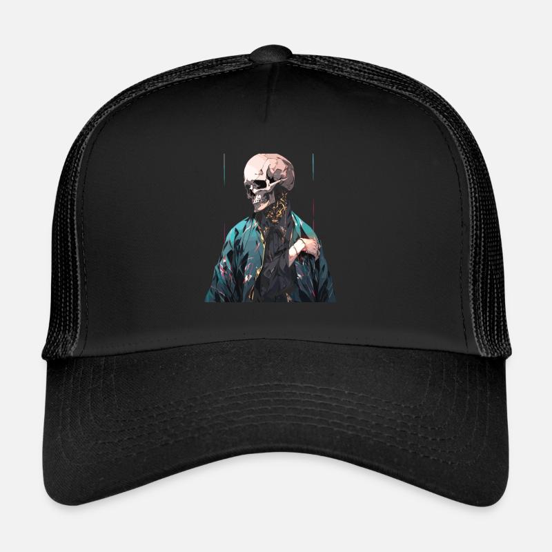 Crâne Crâne Crânes Crâne Squelette Casquette trucker 
