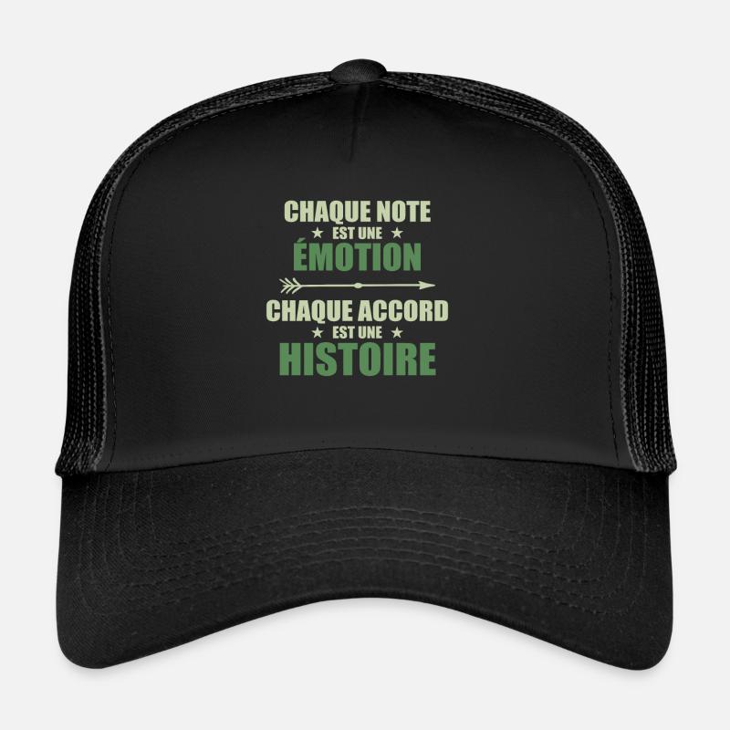 Univers musical: note = Émotion, accord = Histoire Casquette trucker 