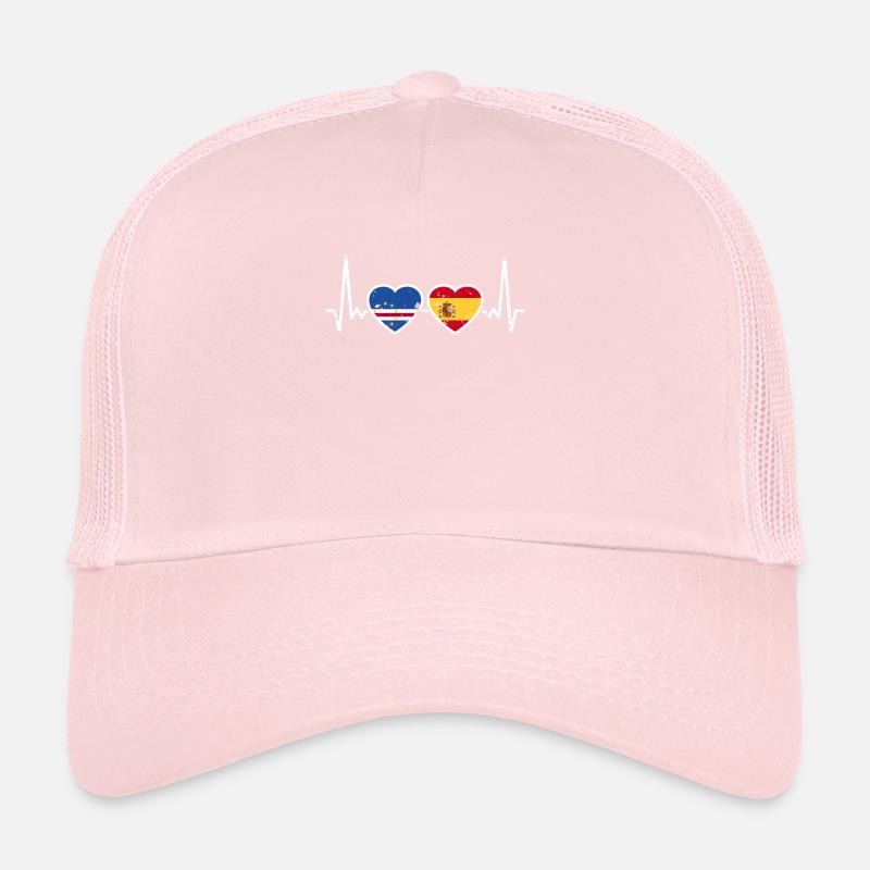 Cap-Vert Espagne Vintage Heartbeat Flag Casquette trucker 