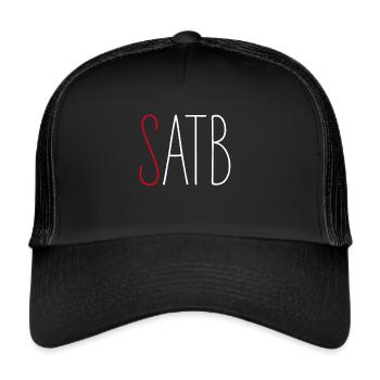 SATB Soprano Singer Musician Choir Singing - Trucker Cap - black/black - Front