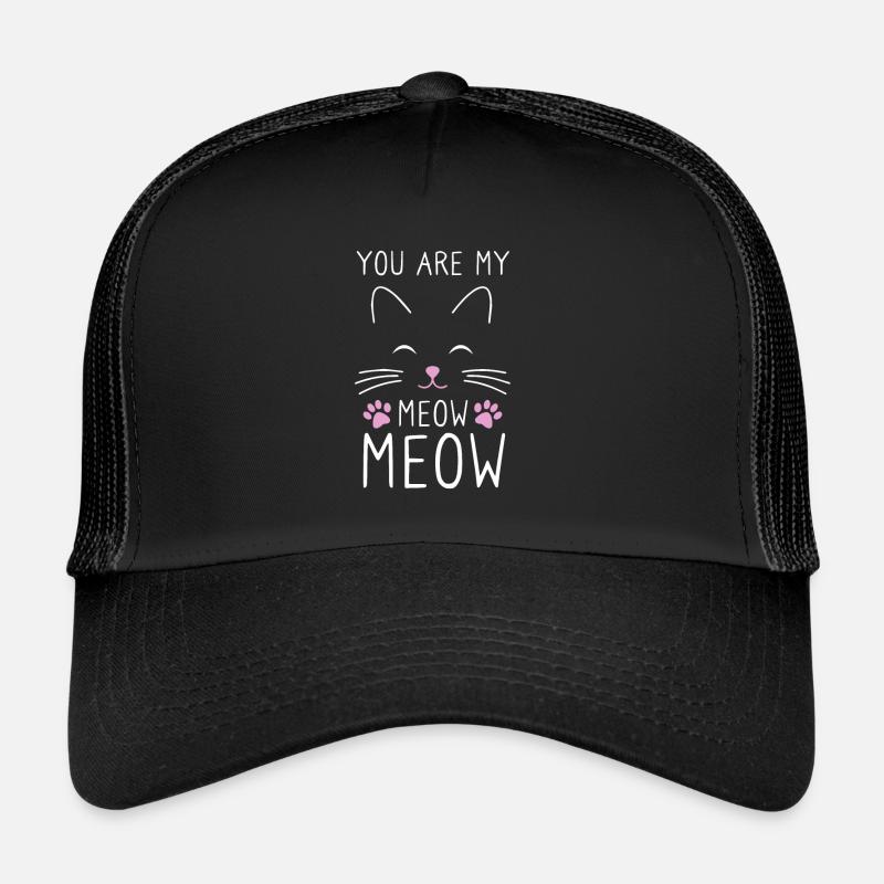 Tu es mon Meow Meow Cat Casquette trucker 