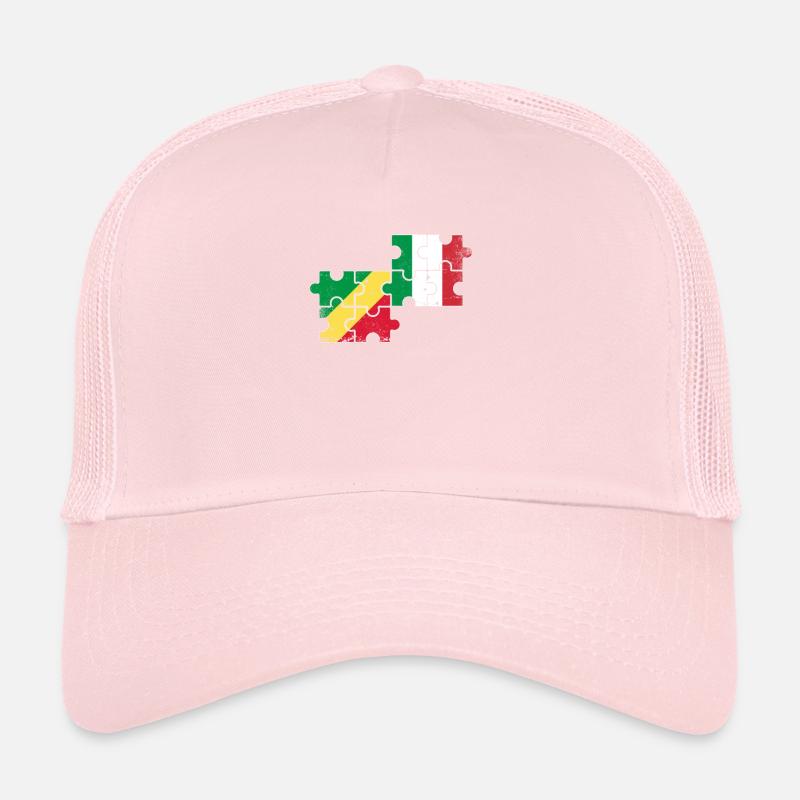 République du Congo Italie Drapeau d’époque Congole Casquette trucker 