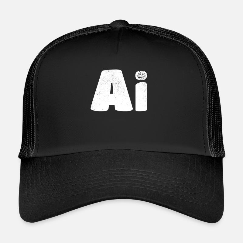 IA Intelligence artificielle & IA robotique - Casquette trucker  - noir/noir