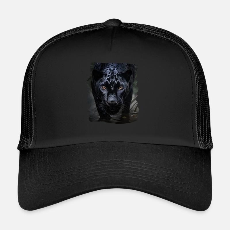 black panther realistic panther Trucker Cap