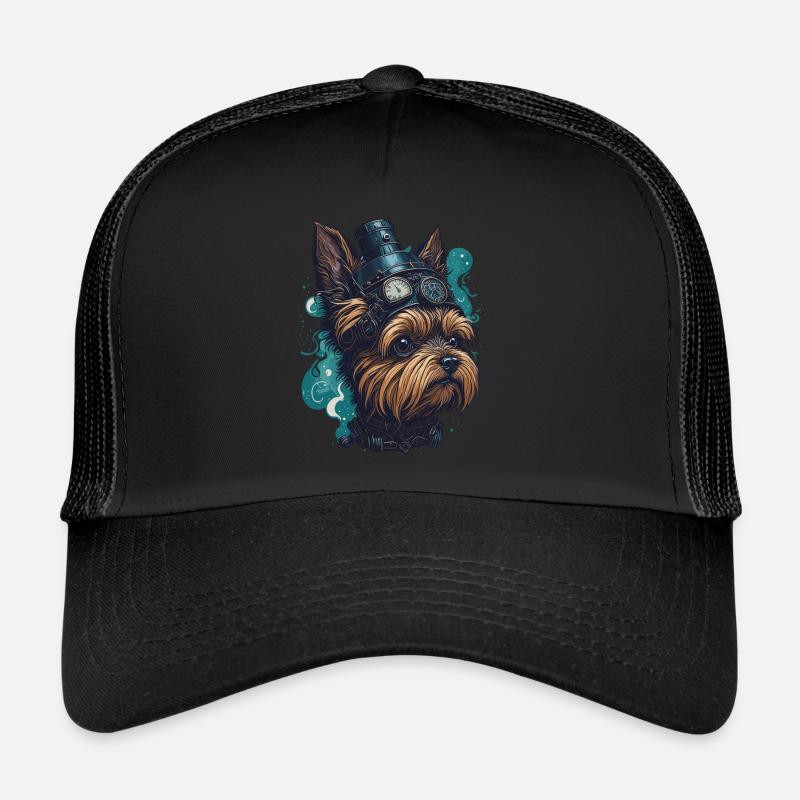 Steampunk Yorkshire Terrier vintage retro chien Casquette trucker 