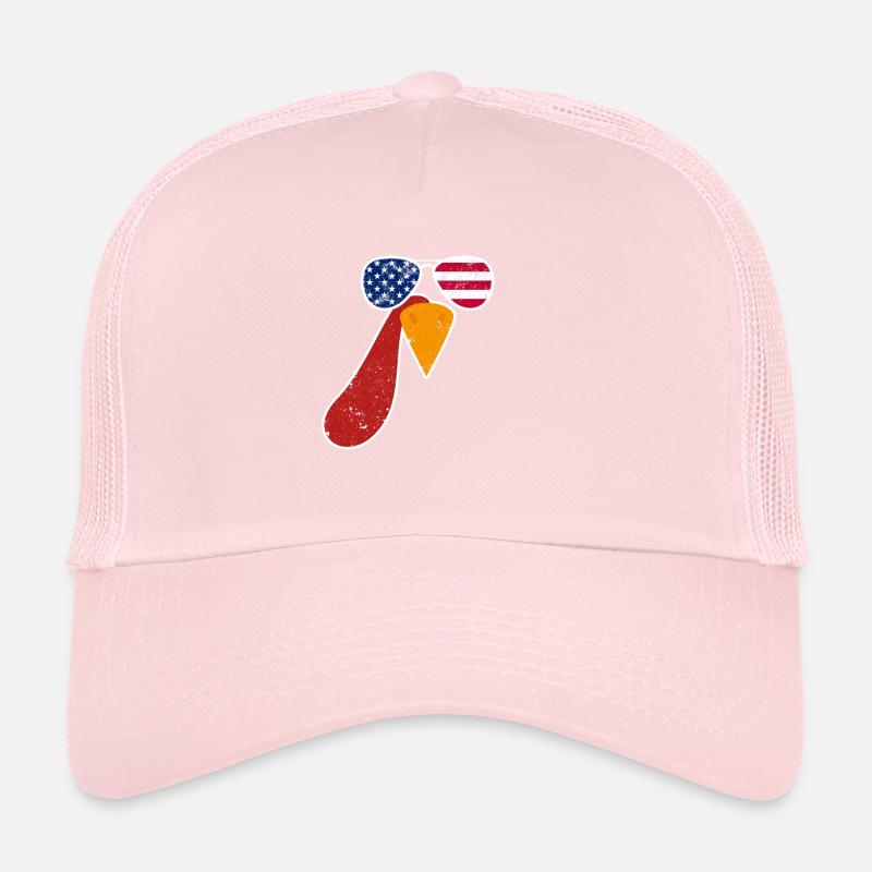 Cool Turkey Face Sunglasses American Trucker Cap