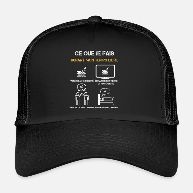 maçonnerie temps libre humour Casquette trucker 