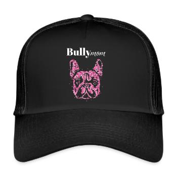 Bully Mom Dresseur de chiens bouledogue français - Casquette trucker  - noir/noir - Devant
