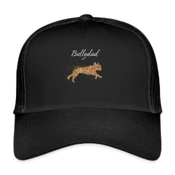 Bully Papa Bouledogue Français Chiens - Casquette trucker  - noir/noir - Devant