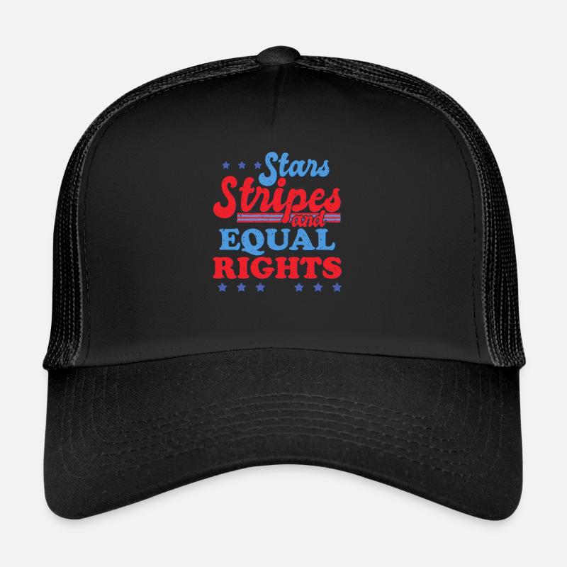 Rayures étoilées et égalité Casquette trucker 
