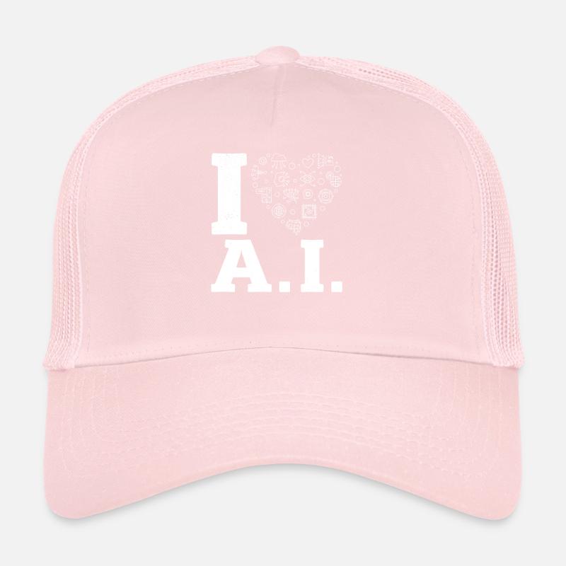 I Love Ai - Intelligence artificielle Machine Learni Casquette trucker 
