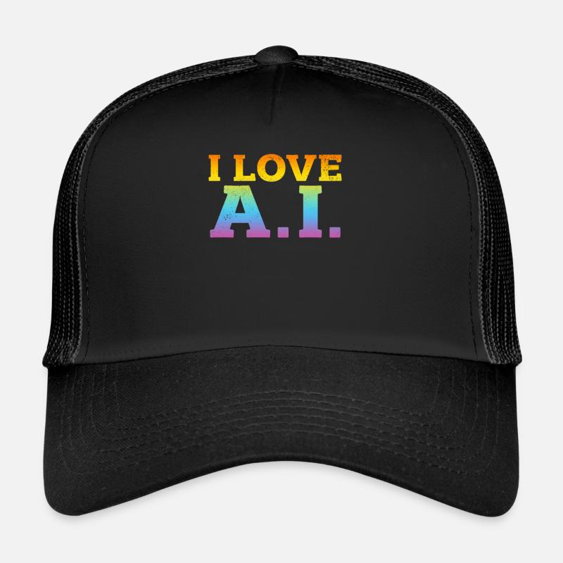 Ai Artificial Intelligence - I Love Ai Trucker Cap