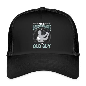 Funny Golf Lover Men Golfing - Trucker Cap - black/black - Front