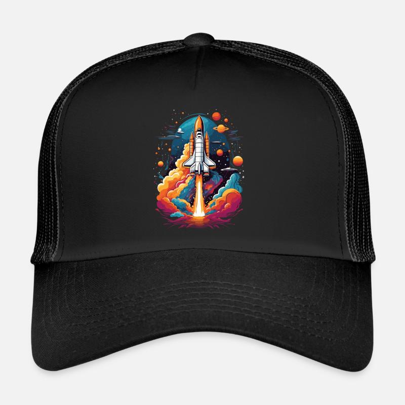 Space Shuttle Astronaut Raketen Weltraum Abenteuer Trucker Cap