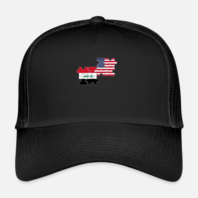 Irak États-Unis Drapeau Irakiens américains Casquette trucker 