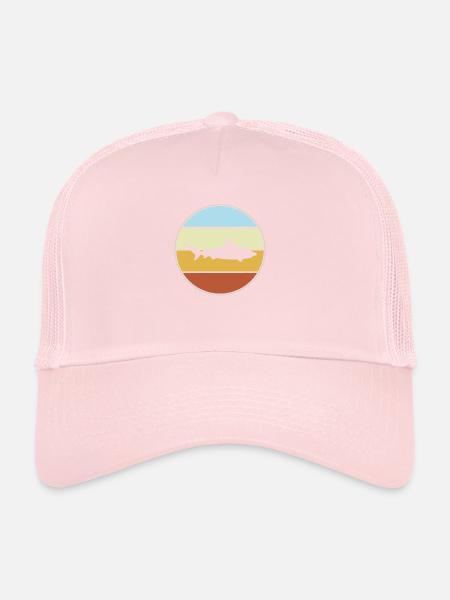 Requin Rétro - Casquette trucker  - rose pâle - Devant
