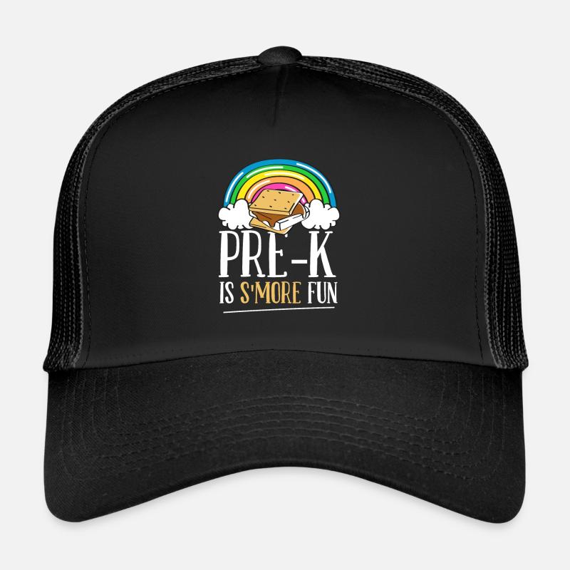 Kids Pre K est Smore Fun Rainbow Marshmallow Campin Casquette trucker 