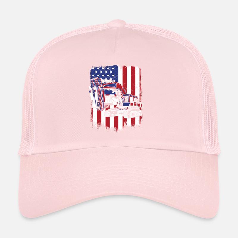 Excavator duty cycle crawler crane excavator operator Trucker Cap