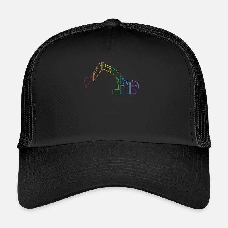 Excavator LGBT Rainbow Crawler Excavator Trucker Cap