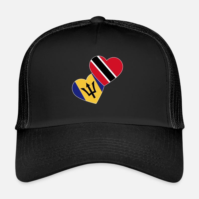 Drapeau de Trinité-et-Tobago - Casquette trucker - noir/noir