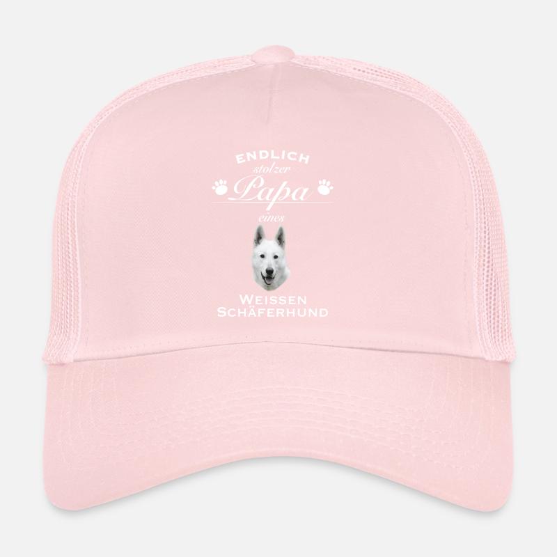 Endlich stolzer Papa - Weißer Schäferhund Trucker Cap