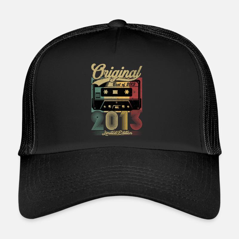 Vintage Anniversaire 2013 Cassette Rétro - Casquette trucker  - noir/noir