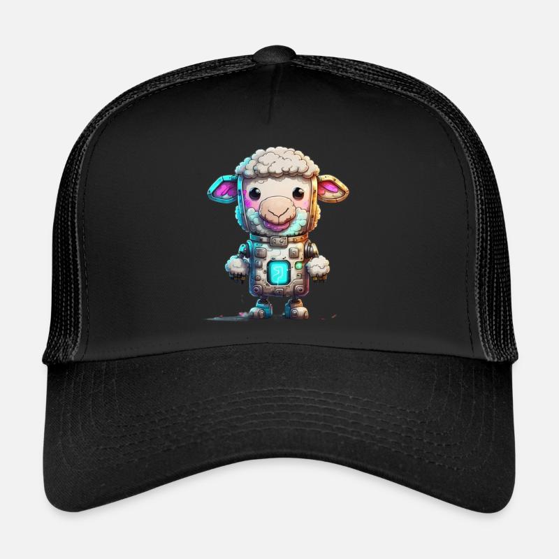 Robot Mouton - Casquette trucker  - noir/noir