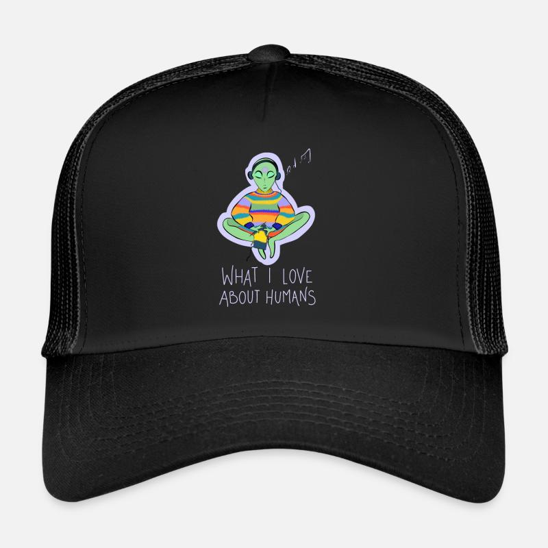 Ce que j’aime dans la conspiration des humains Casquette trucker 