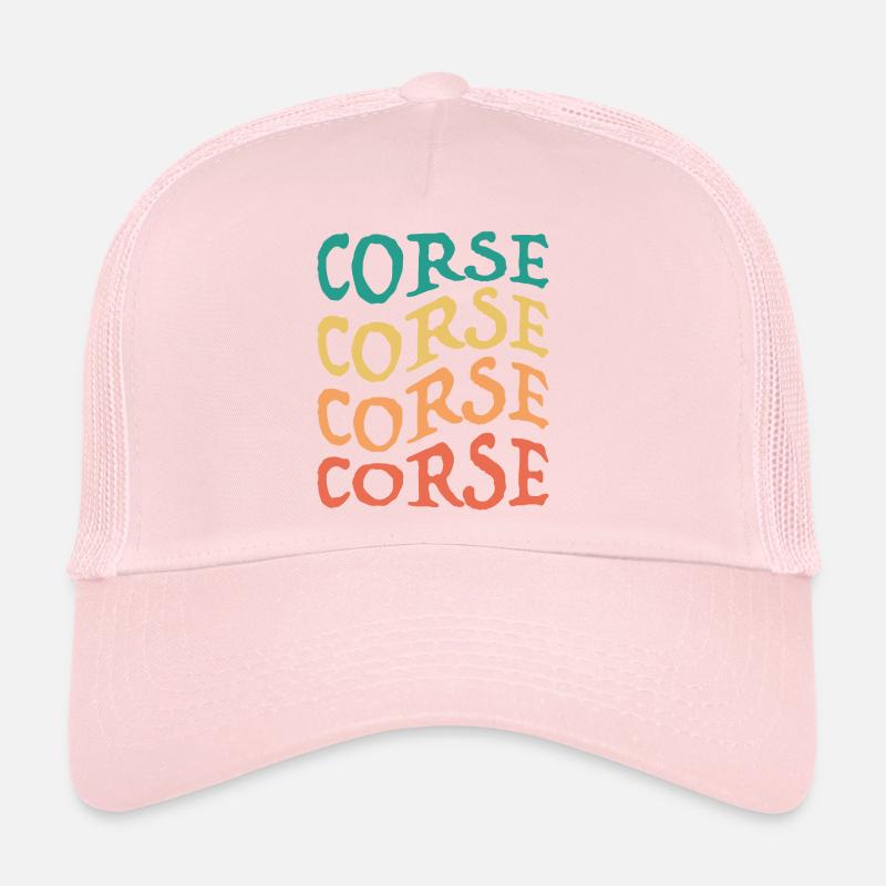 idee cadeau design Corse multicouleur Casquette trucker 