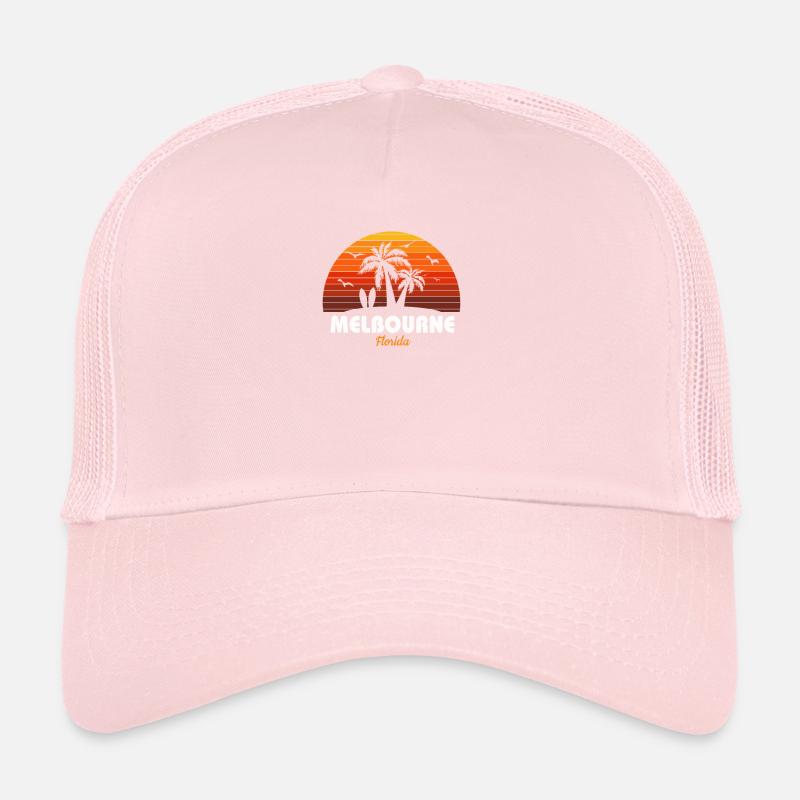 Rétro Melbourne Floride Sunset Cool Vintage Casquette trucker 