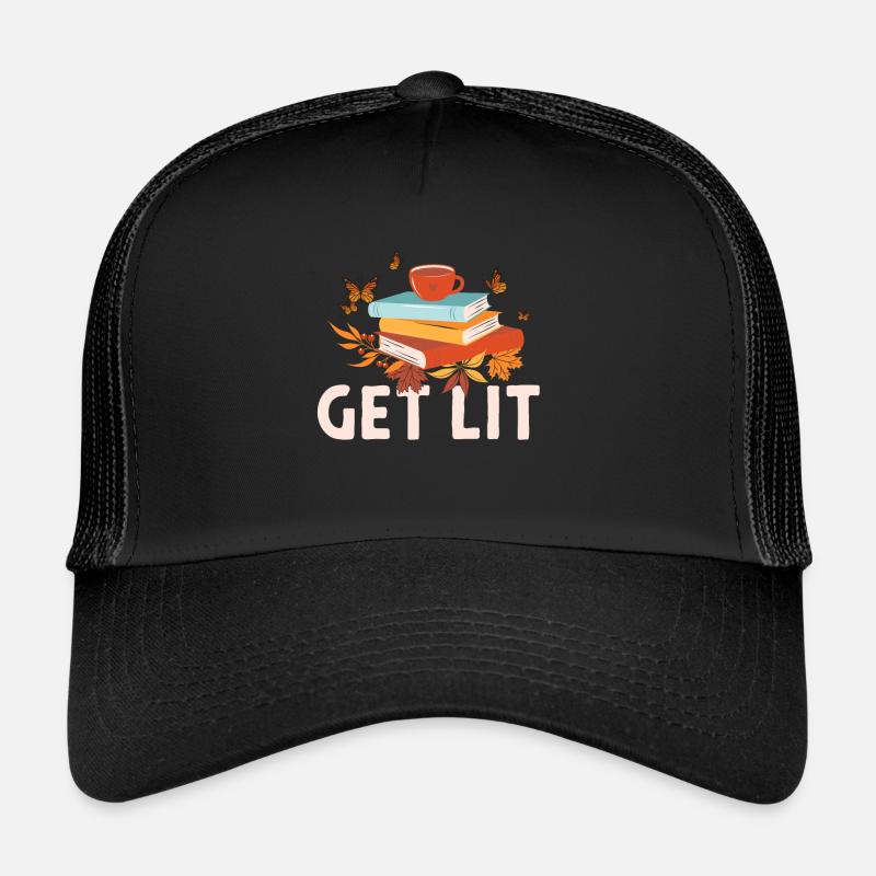 Get Lit Reading Quotes Rat de bibliothèque introverti Casquette trucker 