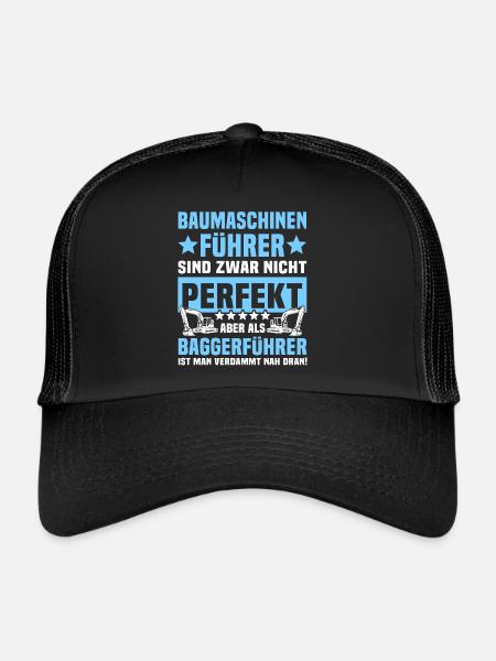 Baggerführer Spruch - Trucker Cap - Schwarz/Schwarz